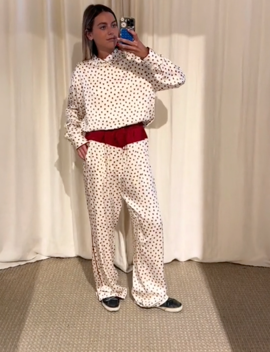 ZARA x Stefano Pilati Strawberry Print Top & Matching Trousers Co