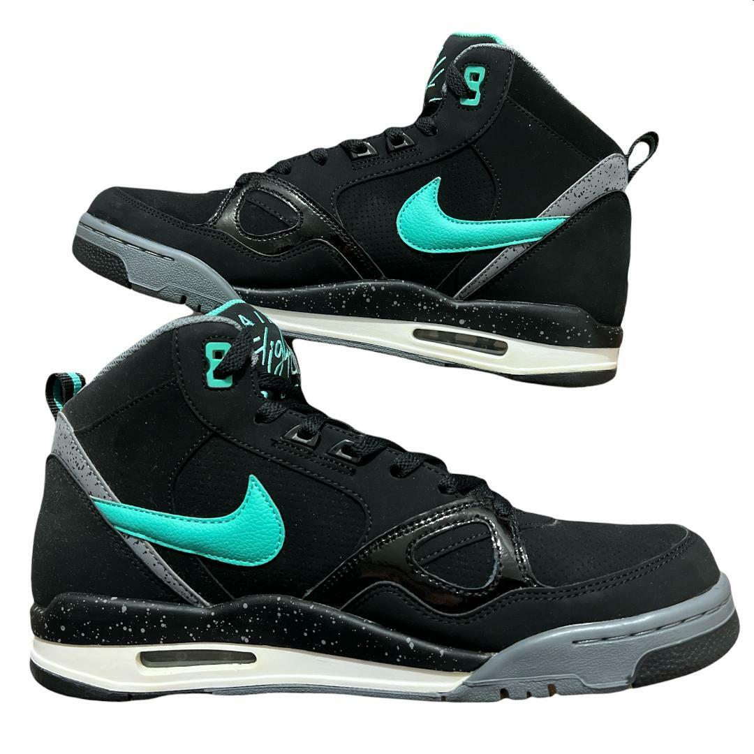 MENS NIKE FLIGHT 13 MID BLACK CRYSTAL MINT SIZE 11 DEAD