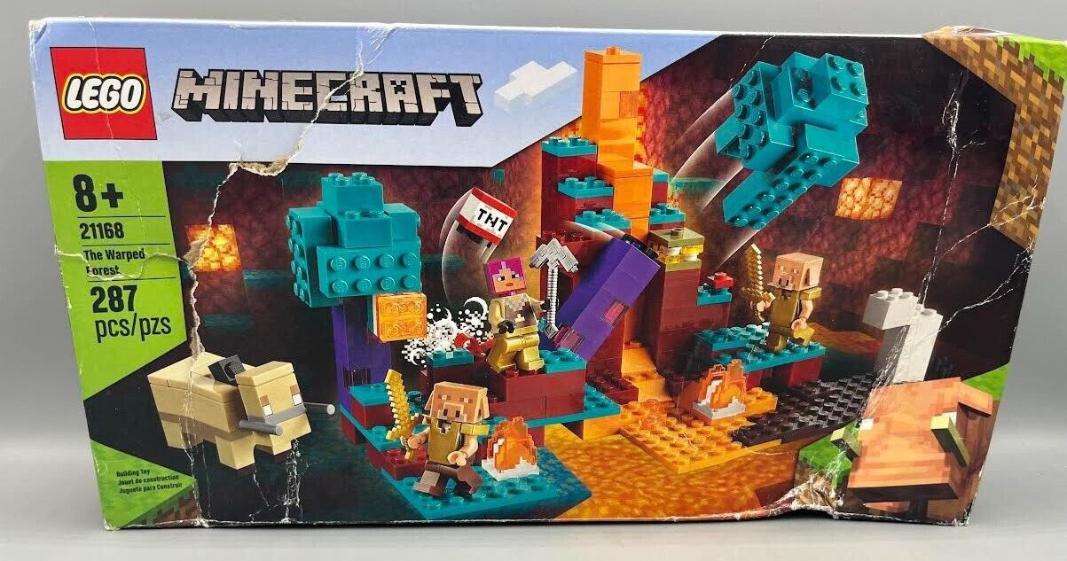 LEGO Minecraft The Warped Forest (21168) 287pcs NEW In Damaged Box FREE SHIPPING