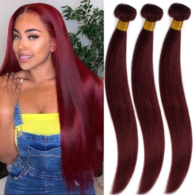 Unprocessed Brazilian Remy Human Hair Extensions 300g THICK 3Bundles Weaves Weft