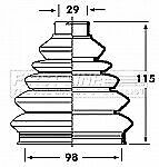 First Line FCB2354 CV Boot Kit AUDI SEAT SKODA VW VOLKSWAGEN 1998-2009 New - Picture 4 of 4