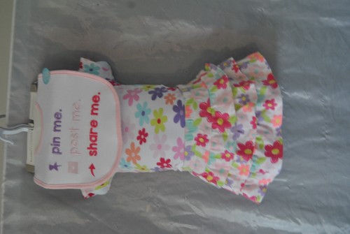 Infant Shirt and Skirt  with bib size 0-3 months, Floral Colored by Garanimals - Picture 2 of 12
