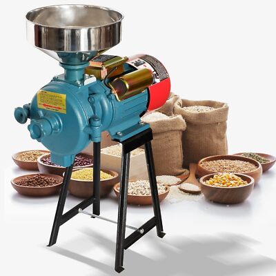 MOPHOTO Electric Grain Mill Grinder 3000W Commercial Electric Feed Mill Grinder