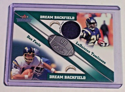 2002 Fleer Throwbacks Dream Backfield Jersey LaDainian Tomlinson Chargers TCU 