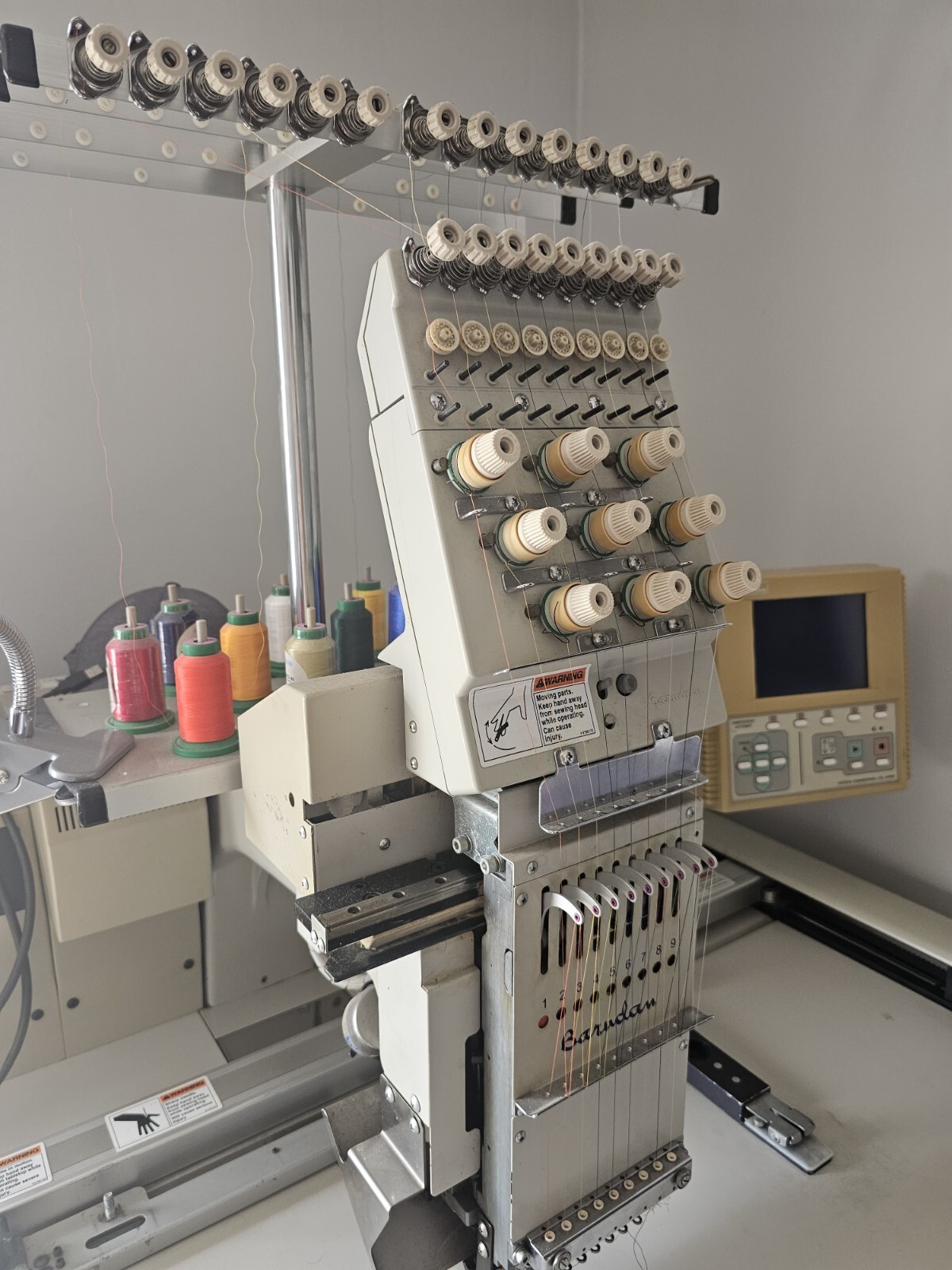 Barudan BENTZN101U commercial 9 needle embroidery machine used eBay