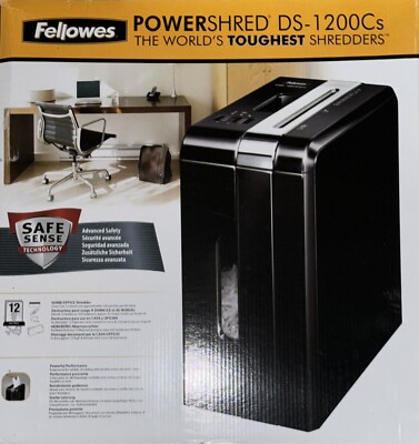 FELLOWES Powershred DS-1200Cs Partikelschnitt Aktenvernichter 4x50mm Partikel P3