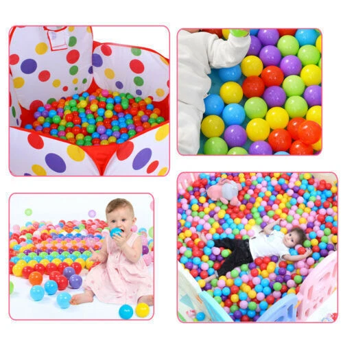 100x Weichplastikbälle Kinder Spielzeug Kinder bunt Spiel Pool Ozean Ball Spielzeug - Bild 15 von 18