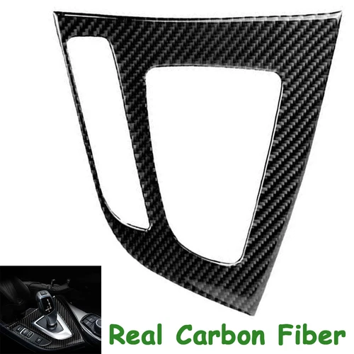 LHD Real Carbon Fiber Interior Console Gear Shift Panel Trim Fits 14-20 F22
