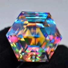 Natural Mystic Topaz Rainbow Color Hexagon Cut Certified 51.40 Ct Loose Gemstone