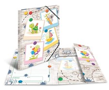 HERMA Elastic Folder Kindergarten with Sandbox Friends Motif, A4, Sturdy Cardboa