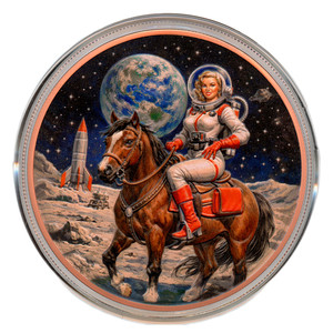 2026 Cameroon Lunar on Lunar Horse 5 oz .999 Fine Colorized Proof Copper Coin