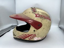 Casco de motocicleta Cross Lazer MX de colección años 80 cara completa blanco rojo XL 71/2 75/8
