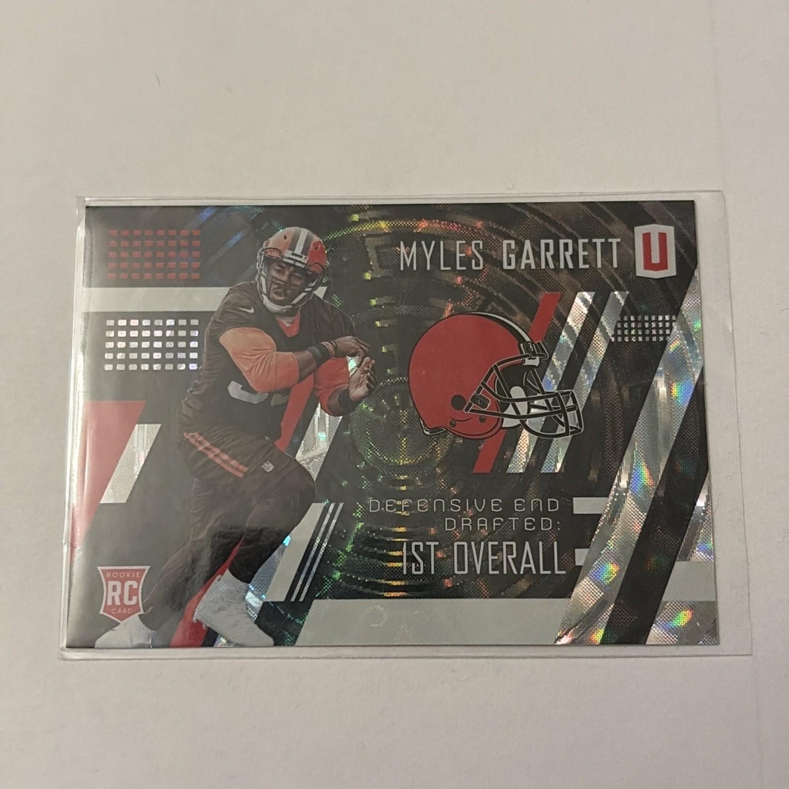 2017 PANINI UNPARALLELED CLASS OF 2017 ROOKIE MYLES GARRETT #237 BLACK RC