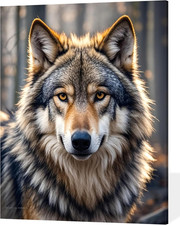 Wolf DIY Paint by Numbers Kit for Adults Beginner Paint by Number for Adults Can