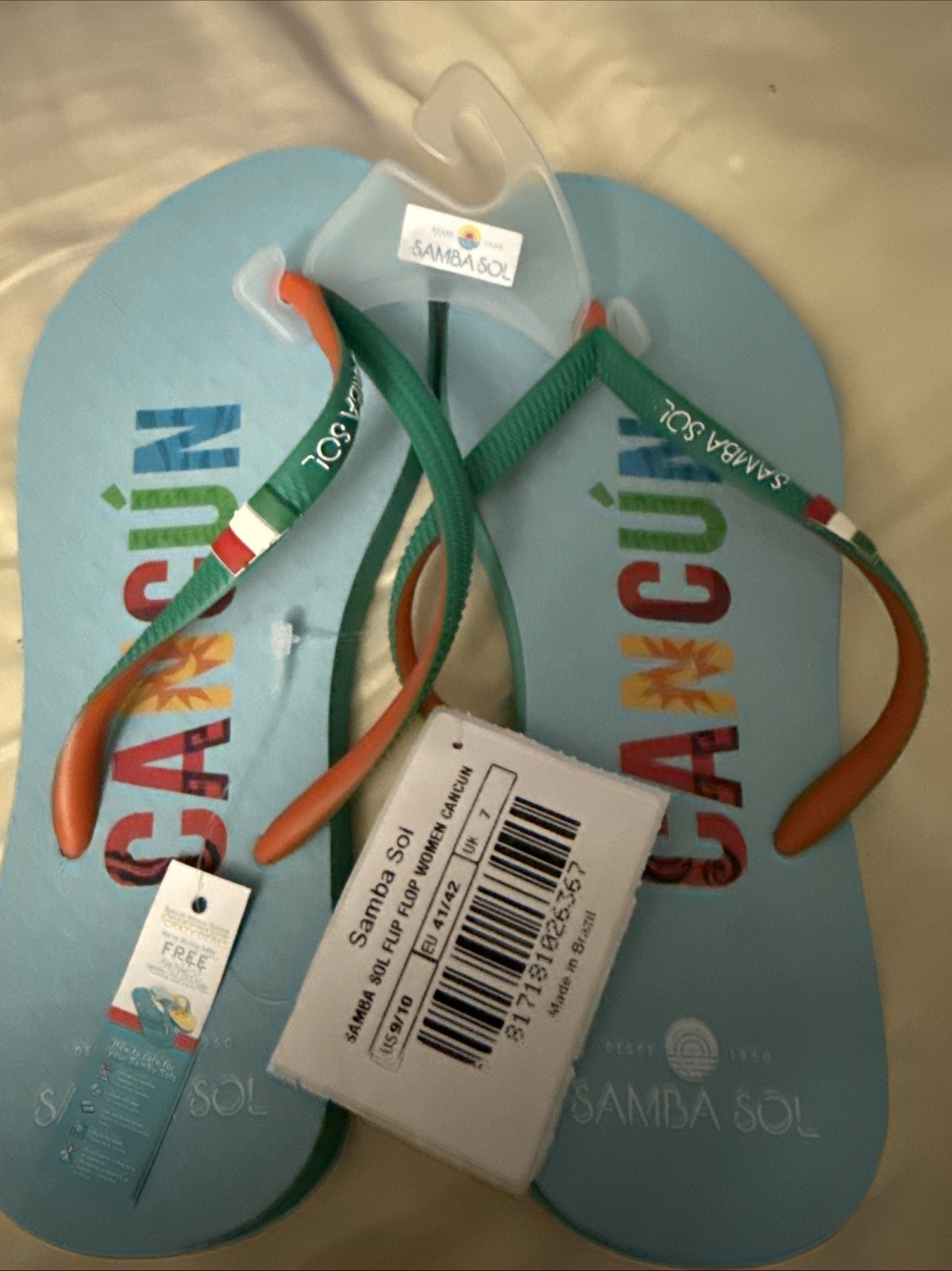 SAOLA Infradito Samba Sol nuova con etichette Donna 9 10 Cancun Mexico Made in Brazil