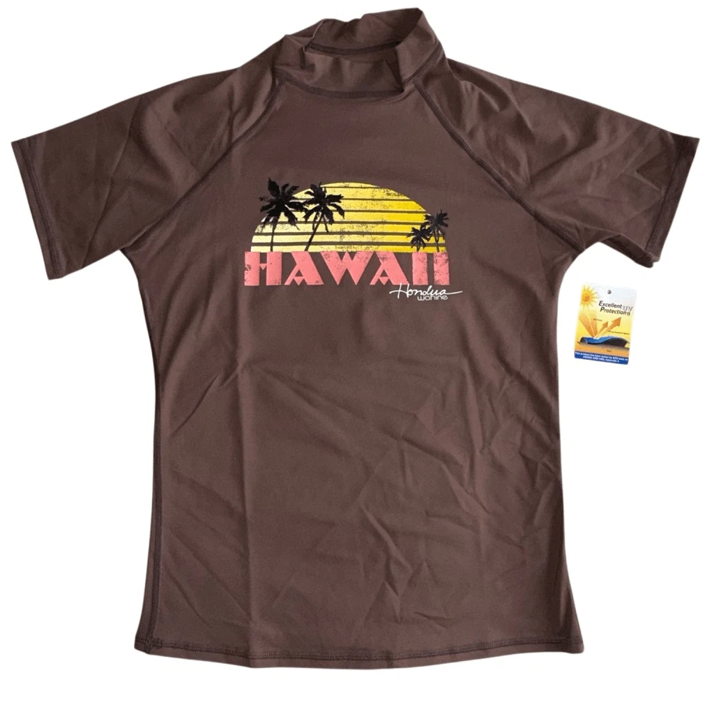 Honolua NWT Wahine Rash Guard UPF 50+ Swim Top Shirt Tee Surf Wear Vacay Beach