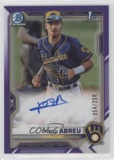 2021 Bowman Chrome Prospect Purple Refractor /250 Pablo Abreu #CPA-PA Auto 0q21