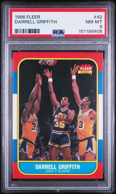 1986 86-87 Fleer Basketball DARRELL GRIFFITH #42 Jazz PSA 8