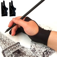 Digital Art Drawing Glove for Graphic Tablet, Artist Gloves with Two Fingers