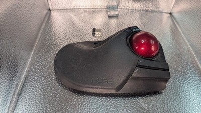 ELECOM HUGE Trackball Mouse, 2.4GHz Wireless, Finger Control, 8-Button M-HT1DRBK