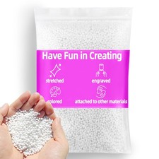 Moldable Plastic Pellets - Thermoplastic Beads Polymorph Meltable white