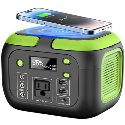 200W Portable Power Station, SinKeu 42000mAh Solar Generator With 200W, Green 