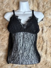 Adore Me Lace Babydoll Camisole Top Black Large L NWT New In Box