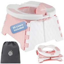 Portable Potty Training Chair with Travel Bag and 30 Liners, Foldable, Indoor...