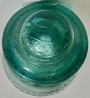VINTAGE H.G. CO. PETTICOAT PATIENT MAY 2 1893 TWO TONE AQUA GLASS INSULATOR — photo 7
