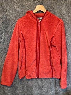 Columbia Fleecejacke Damen Medium Orange durchgehender Reißverschluss
