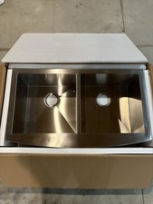 36" double bowl, stainless steel farm house sink