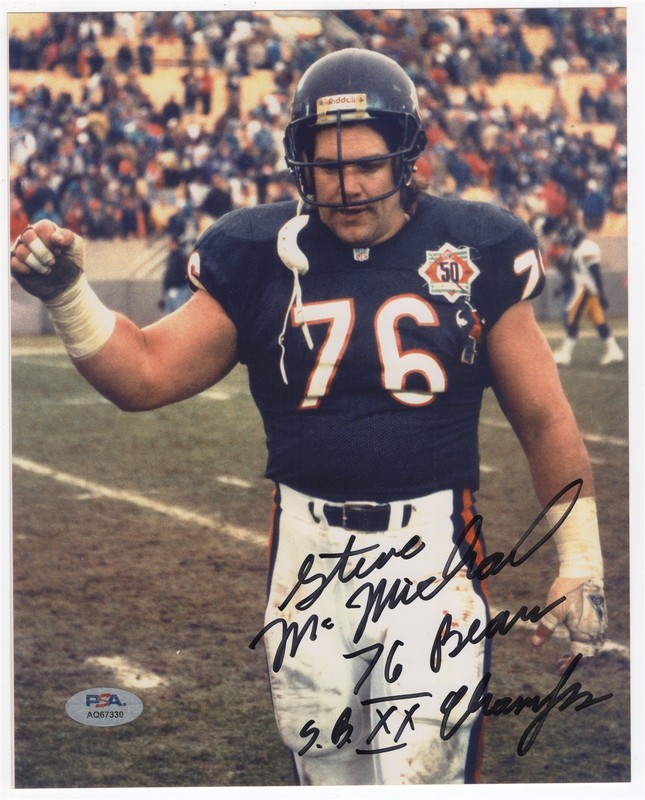 STEVE McMICHAEL Signed 8x10 Photo PSA/DNA 85 BEARS