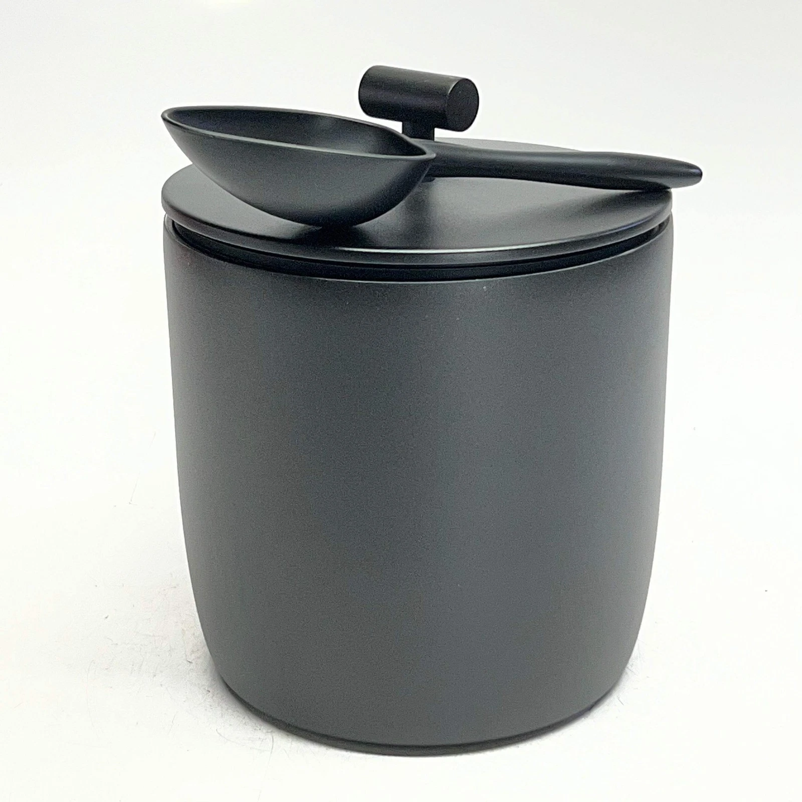 SIMPLEMODERN Rock Ice Bucket with Ice Scoop 8"H x 7"D Black ICE-100-MB