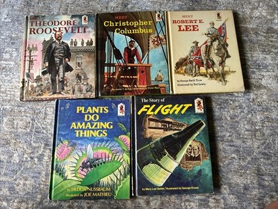 Step Up Books Lot of 5 Columbus Lee Roosevelt Plants Flight Hardcover Books