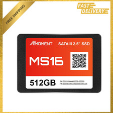 Internal SSD 512GB SATA III 2.5 Inch Drive, 550MBs Read, 530MBs Write
