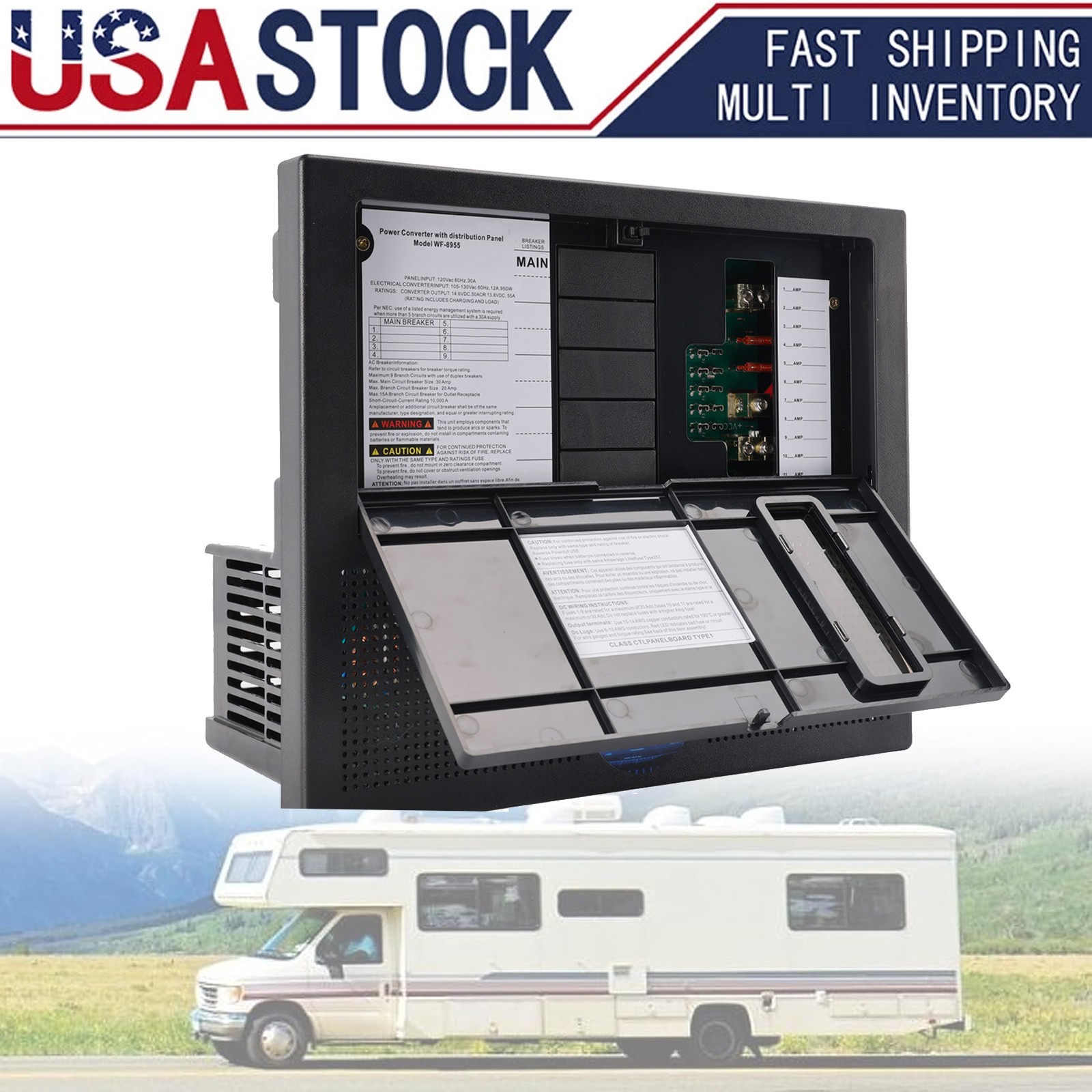 WF-8955 55Amp RV Power Converter Power Center Battery Charger for RV Camper 8900