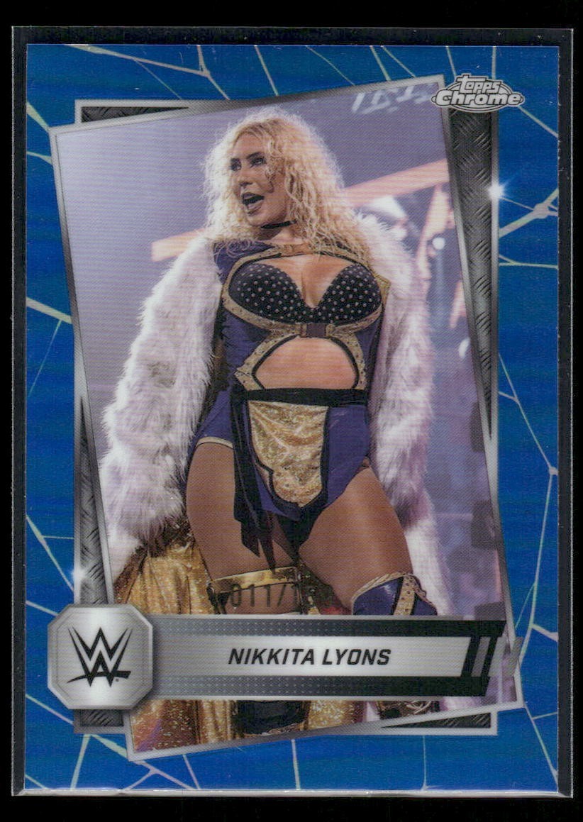 2025 Topps Chrome WWE Nikkita Lyons #171 Blue Refractor /150