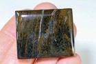 79.5Ct Blue Fire Golden Bi Color Rectangular Pietersite Facet Namibia FBDB82 — photo 2