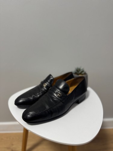 Gucci, Scarpe mocassini eleganti vintage Gucci made in Italy logo GG lusso slip on - EU 43,5