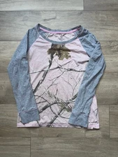 Realtree Pink Camo Long Sleeve Top Size Small