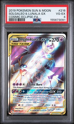 Solgaleo & Lunala GX (Full Art) 216/236 Sm-Cosmic Eclipse Holo for