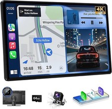Wireless A pple Carplay Screen Carplay Screen for Car 11" with 4K Dash Cam 10...