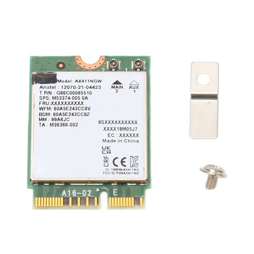 AX411NGW 5374Mbps WiFi 6E Card M.2 NGFF 2.4G 5G 6G Three Bands BT 5.3 Laptop FY - Afbeelding 6 van 22