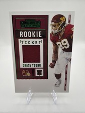 2020 Panini Contenders Rookie Ticket Patch Chase Young Rookie Card #RSV-CYO RC-. rookie card picture
