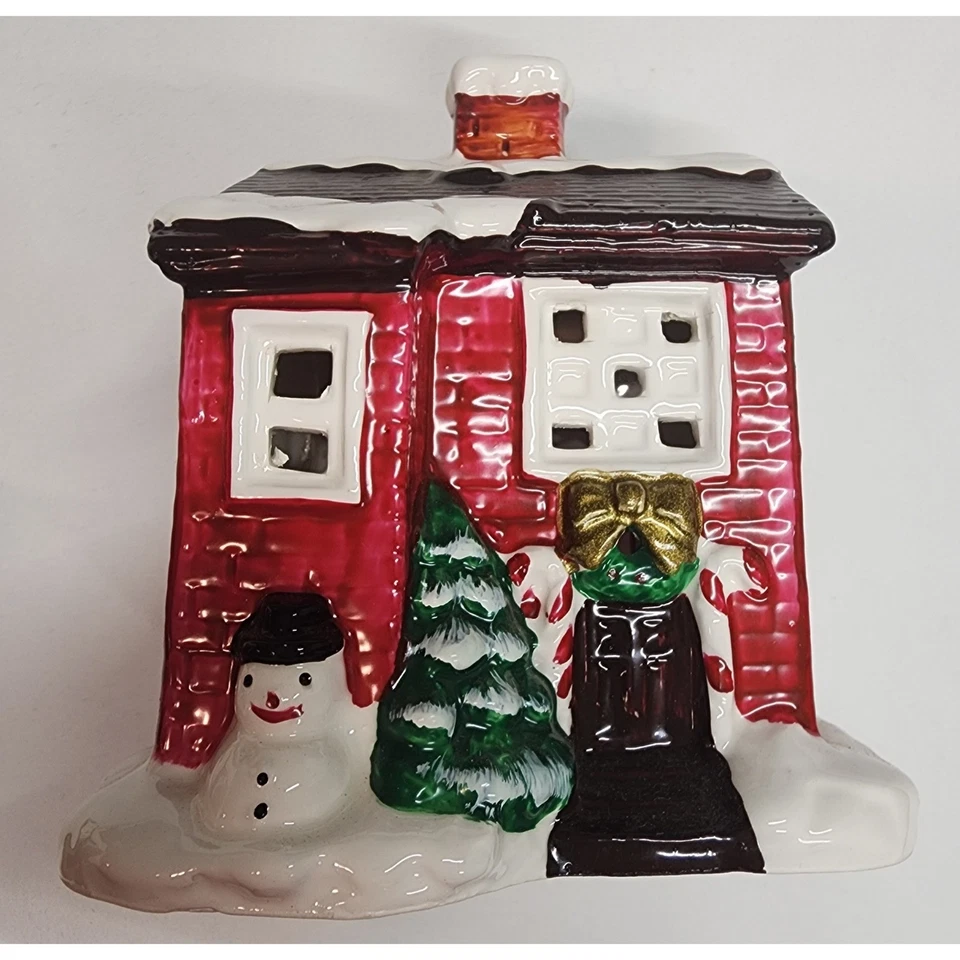 Candelabro de cerámica vintage para casa decoración navideña ligeramente usado en caja original Foto 4 de 4