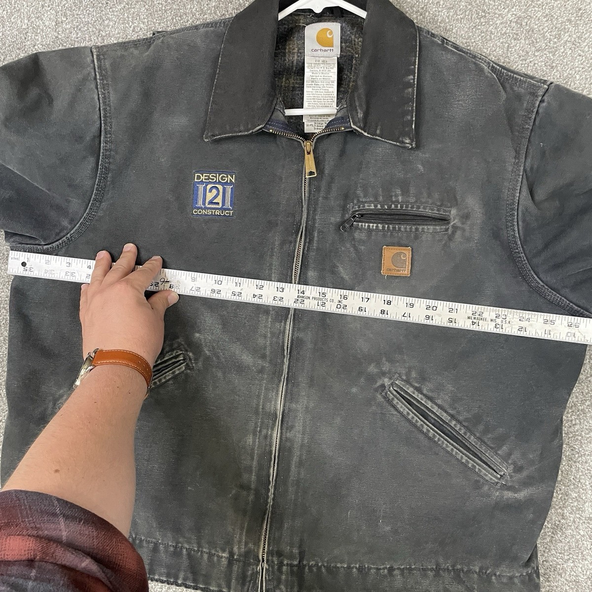 Carhartt J97 PTL グレー カバーオール Vintage Carhartt Jacket Mens 2XL Gray Blanket Lined Detroit