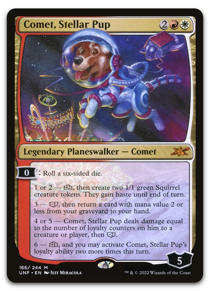 Comet, Stellar Pup #166 (NM) Unfinity UNF Magic MTG