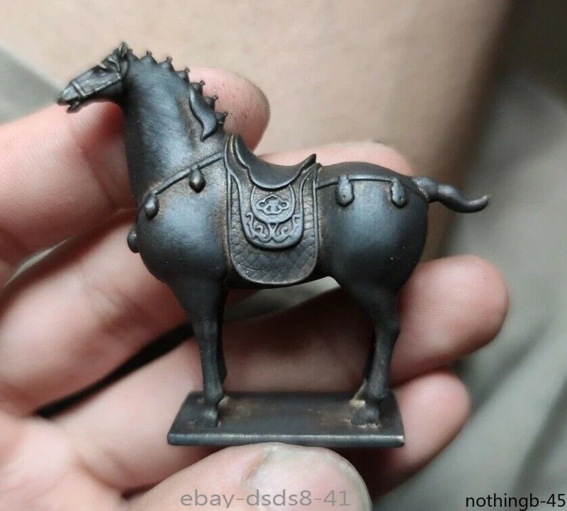 马中国风青铜雕像、雕像| eBay