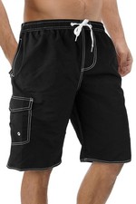 Mens Swim Trunks Swimming Trunks Swim Shorts Quick Dry 11 Inch with Mesh Lini...