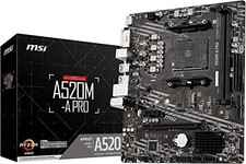MSI Motherboard A520M-A PRO AM4 AMD A520 Micro-ATX MB5136
